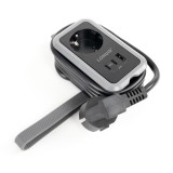 Prelungitor Lohuis cu USB-C PD, 1.4m, 3680W