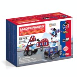 Set magnetic de construit- Magformers masini de interventie, Clics toys