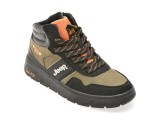 Ghete JEEP kaki, K4210A, din piele ecologica