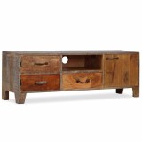 Cumpara ieftin Comoda TV in stil vintage, 118x30x40 cm, lemn masiv