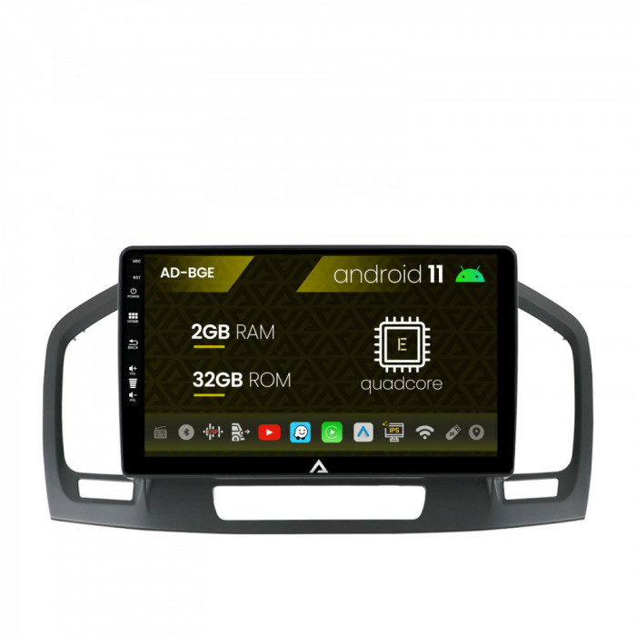 Navigatie Opel Insignia (2008-2013), Android 11, E-Quadcore 2GB RAM + 32GB ROM, 9 Inch - AD-BGE9002+AD-BGRKIT254