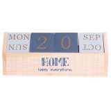 Calendar HOME cuburi din lemn, 26 x 8.5 x 10.5 CM