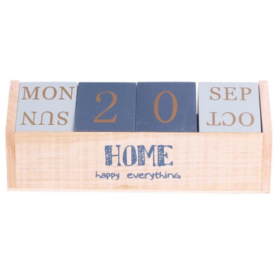 Calendar HOME cuburi din lemn, 26 x 8.5 x 10.5 CM foto