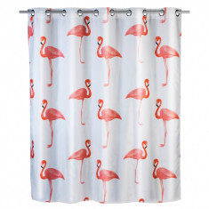 Perdea de dus Flex Flamingo, Wenko, 180x200 cm, 100% poliester, multicolor