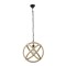 Lustra Ulleu, design rustic, soclu E27, IP20, diametru 40 cm, metal si franghie