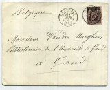 France 1891 Postal History Rare Cover Chanilly to Gand Belgium D.588