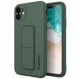 Husa TPU WZK Kickstand pentru Xiaomi Redmi 10X 4G / Xiaomi Redmi Note 9, Verde Inchis