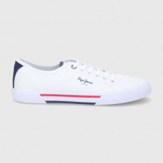 Pepe Jeans tenisi Brady Men Basic barbati, culoarea alb