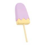 Vibrator YOU2TOYS Vibrating Popsicle, &icirc;n formă de &icirc;nghețată, 10 funcții de vibrație, din silicon, mov cu galben