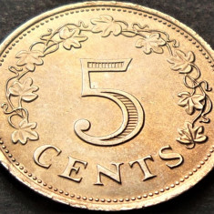 Moneda exotica 5 CENTI - MALTA, anul 1972 *cod 2495 B = UNC