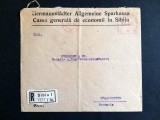 Plic Financiar-Bancar Circulat Recomandat (Sibiu &ndash; L&uuml;denscheid, Germania) cu Amprentă Roșie Francotip / Poșta Rom&acirc;nă (1930) - A583