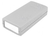 Carcasă ABS gri &icirc;nchis IP54 cu panou 60mm x 120mm x 30mm