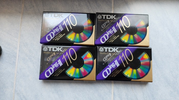 10.Lot 4 Casete Audio TDK CD ing 110 TYPE II High Bias Sigilate