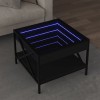 Gossi masuta de cafea cu led infinity, negru, 50x50x38 cm