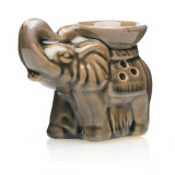 Vas aromaterapie din ceramica cu model elefant maro ar10, Stonemania Bijou