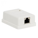 Priza de perete 8P8C FTP Cat5 1x RJ45 mama ecranat 70x45x25mm alb, Generic