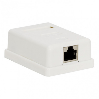 Priza de perete 8P8C FTP Cat5 1x RJ45 mama ecranat 70x45x25mm alb foto