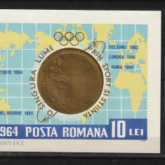 Timbre România, 1964 | Olimpiada Tokyo 1964 - Medalii - Cosmos | MNH | aph