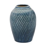 Vaza Shell, Ceramica, Albastru, 18cm