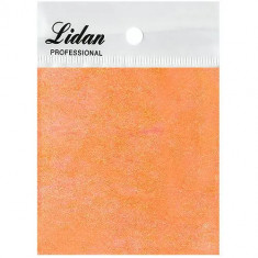Hârtie decorativă, colorată pentru unghii - portocaliu neon cu sclipici