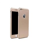 Cumpara ieftin Husa pentru Apple iPhone 6 Plus Gold acoperire completa 360 grade cu folie de sticla gratis, MyStyle