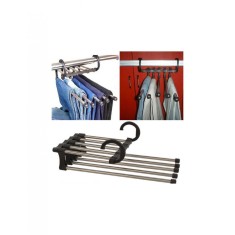 Umeras pliabil pentru 5 perechi de Pantaloni suport metalic cromat