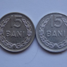 Lot 2 monede diferite 15 BANI ROMANIA-1966,1975