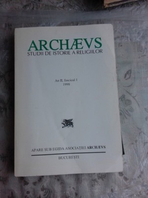 ARCHAEVS, STUDII DE ISTORIE A RELIGIILOR, AN II, FASCICUL I/1998 foto