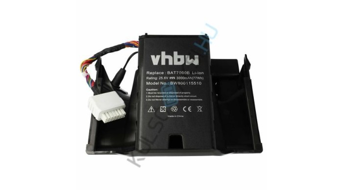 Baterie de schimb pentru mașina de tuns iarba VHBW pentru Robomow 8IFR27/66, BAT7000B, BAT7001A - 3000 mAh 25,6 V Li-Ion, negru