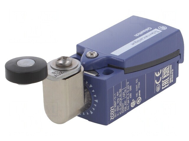Limitator cursă manetă cu rolă din plastic 19mm 10A