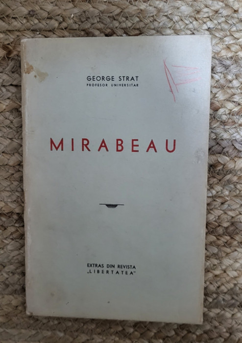 MIRABEAU -GEORGE STRAT ,DEDICATIE