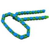 Juc&Auml;rie senzorial&Auml; antistres flippy - puzzle de &Atilde;mbinat tip &Egrave;arpe, 24 piese, +3 ani, verde/albastru