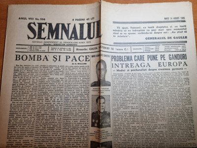 semnalul 14 august 1945-articol despre bombele atomice foto