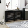 Masca Calorifer MDF Negru 152x19x81.5cm Acoperire Decorativa Radiator