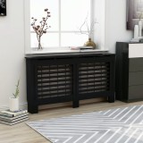 Masca Calorifer MDF Negru 152x19x81.5cm Acoperire Decorativa Radiator