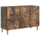 vidaXL Bufet cu sertar Stejar fumuriu 89 x 34,5 x 60 cm Lemn prelucrat 894660