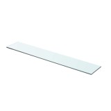 vidaXL Raft din sticlă transparentă, 70 x 12 cm