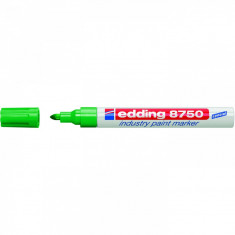 Marker permanent, Edding 8750, cu vopsea, varf rotund 2-4mm, verde foto