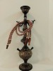 Narghilea din bronz masiv gravată integral manual,