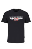 Cumpara ieftin Napapijri Tricou S-Aylmer barbati, cu imprimeu cu text, Regular Fit, Negru, S