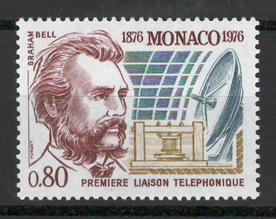 Monaco 1976 Mi 1221 MNH - Centenarul telefonului
