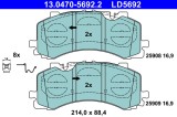 ATE 13.0470-5692.2 ATE Ceramic set placute frana,frana disc