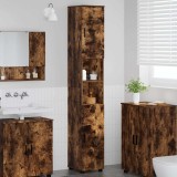 vidaXL Dulap de baie &icirc;nalt cu ușă Stejar afumat 30 x 35 x 192 cm
