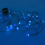 Instalație Lumini Solare, 60 Beciuri LED, Lungime 10.3m, Culoare Alb Rece, Cablu Verde, Senzor de Lumină, Oem
