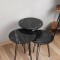 Masuta de Cafea MDF Mime, Negru, 38 x 38 x 55 - 50 - 45 cm