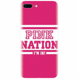 Husa silicon pentru Apple Iphone 7 Plus, Pink Nation