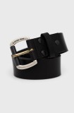 G-Star curea de piele bărbați, culoarea negru