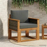 vidaXL Canapea Medie pentru Exterior Lemn Solid de Acacia natural 3438826