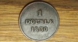 Cumpara ieftin Guernsey - moneda de colectie exotica - 1 double 1830 - stare destul de buna - greu de gasit !