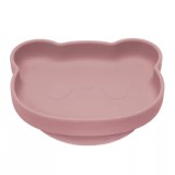 Farfurie din silicon The Little Bear +6 luni Old Rose, 1 bucata, Appekids